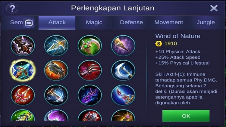 item attack mobile legends